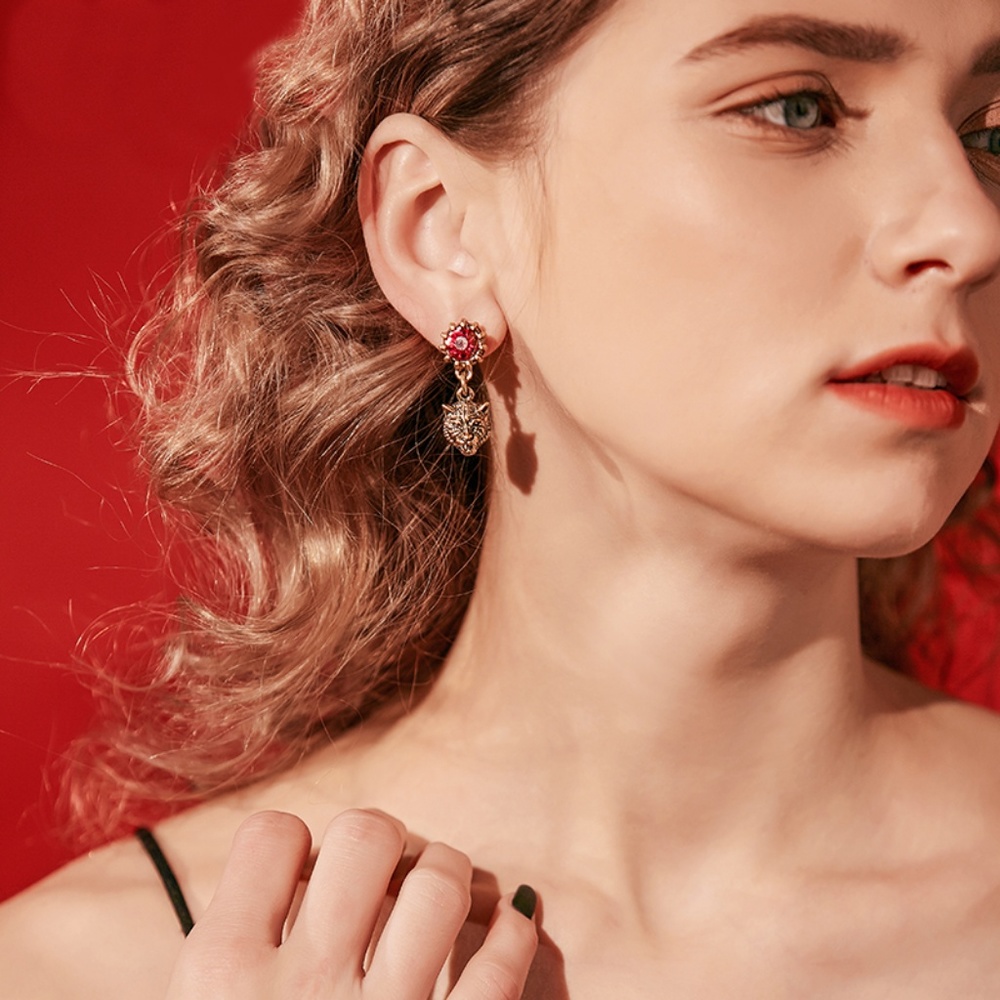 Tiger Retro Ruby Earrings - Picture 2 of 7